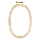 Oval wooden embroidery hoop.
