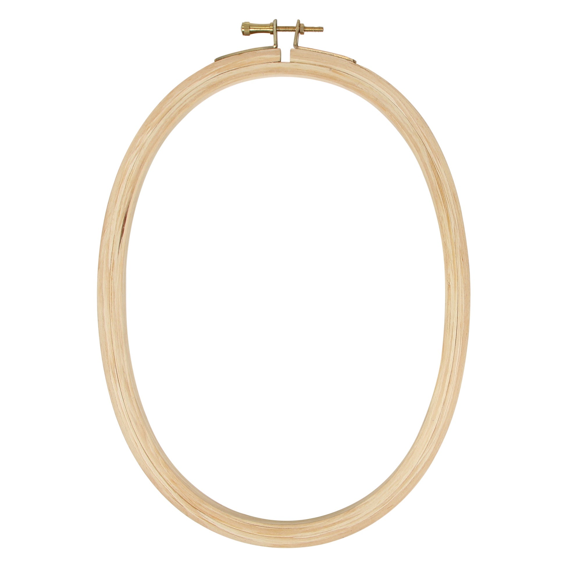 8 inch oval wooden embroidery hoop.