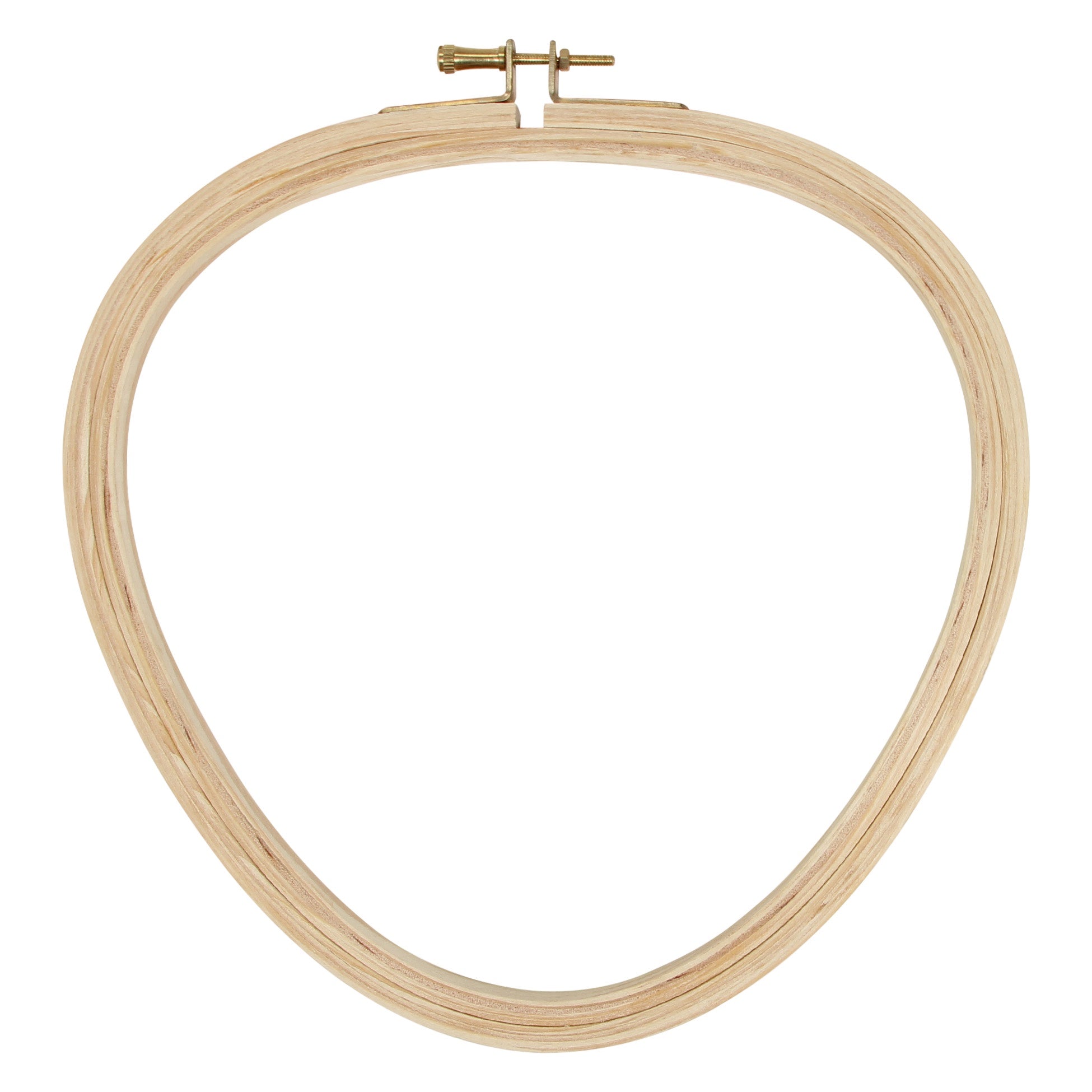 8 inch triangular wooden embroidery hoop.