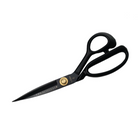 Black fabric shears with rubber handle, 8 inch size.