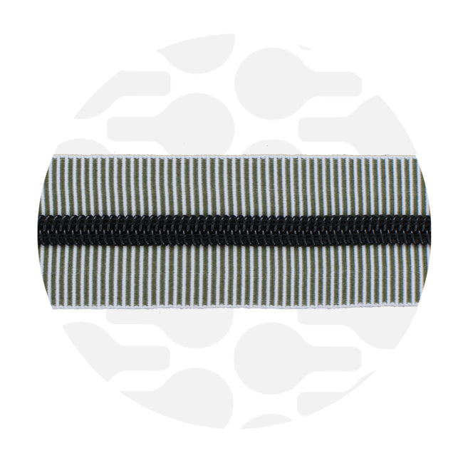 #5 Zipper Tape Precut in 1m Length Matte Black Coil