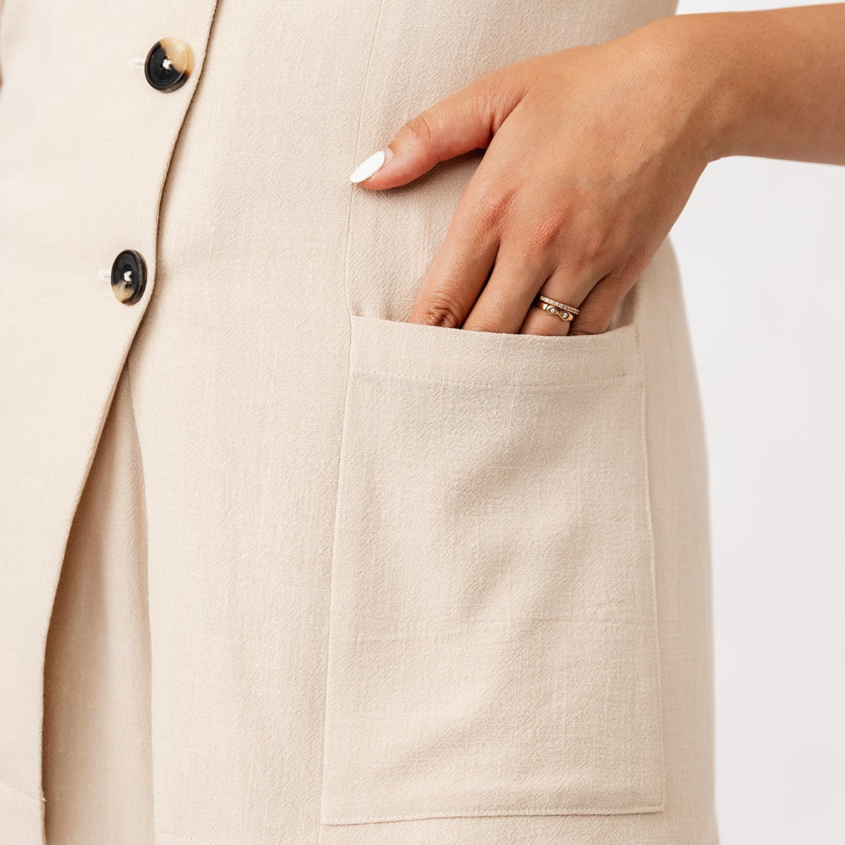 ASTERI button down dress & vest