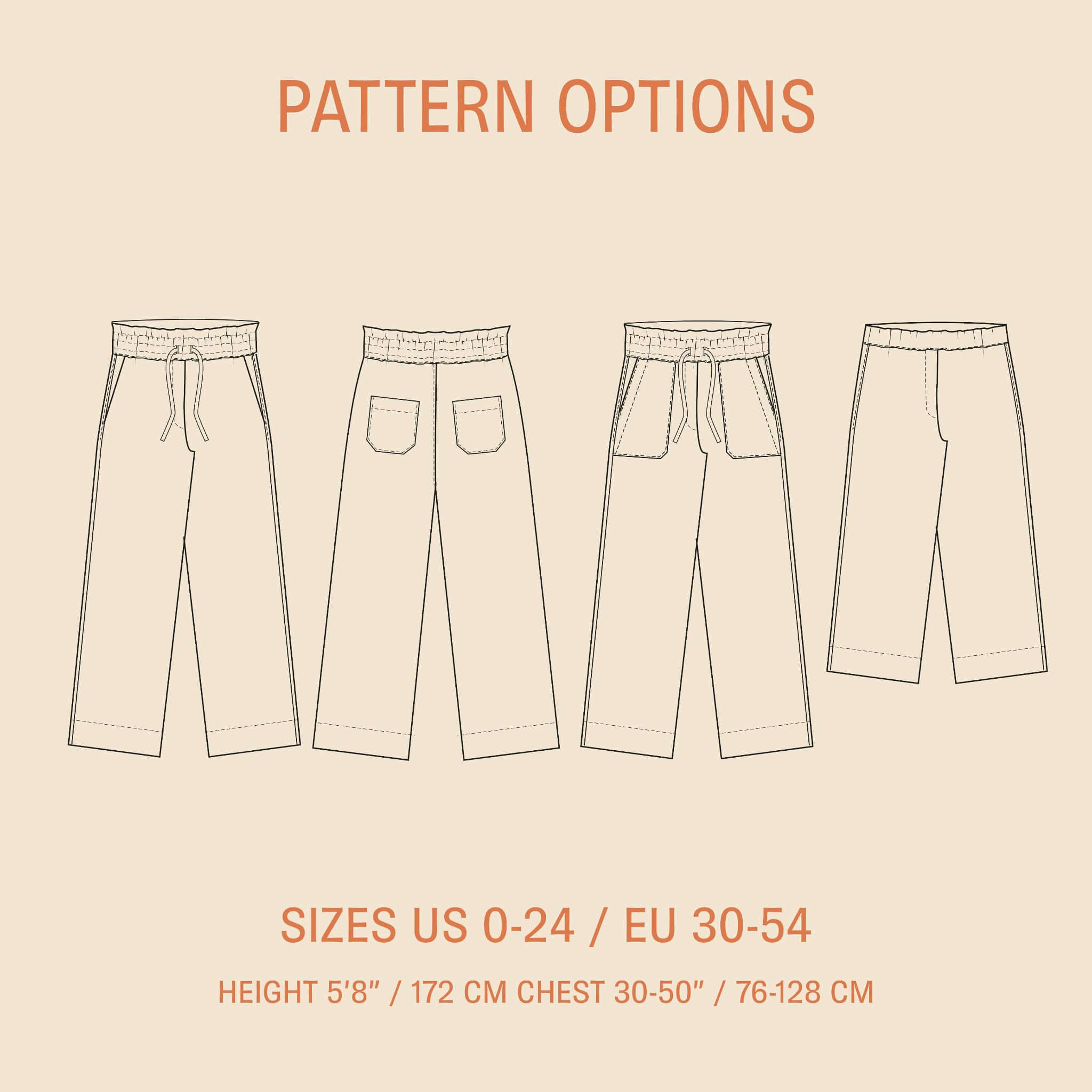 High Waist Pants Sewing Pattern Wardrobe By Me