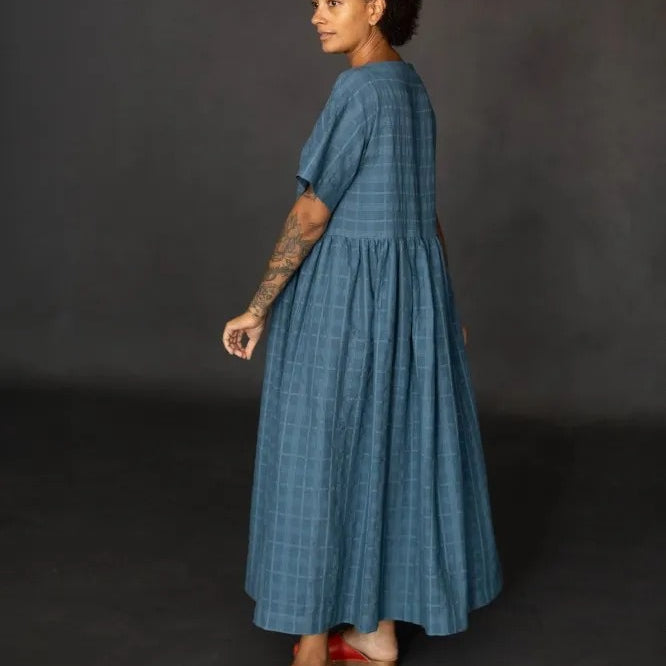 FACTORY HACK Boat Neck & Gathered Skirt *addition