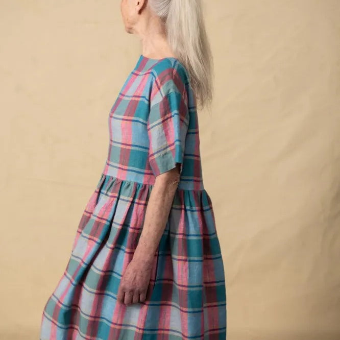 FACTORY HACK Boat Neck & Gathered Skirt *addition