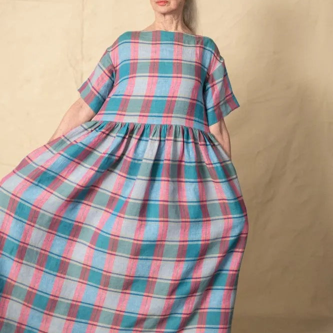 FACTORY HACK Boat Neck & Gathered Skirt *addition