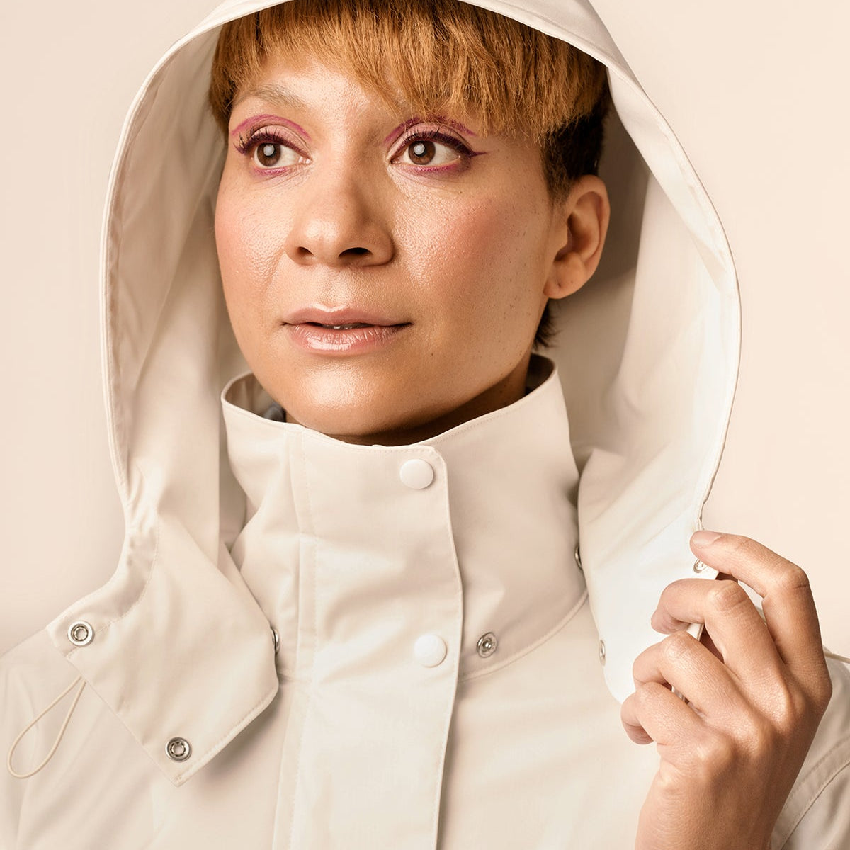 Jacket with a detachable hood sewing pattern
