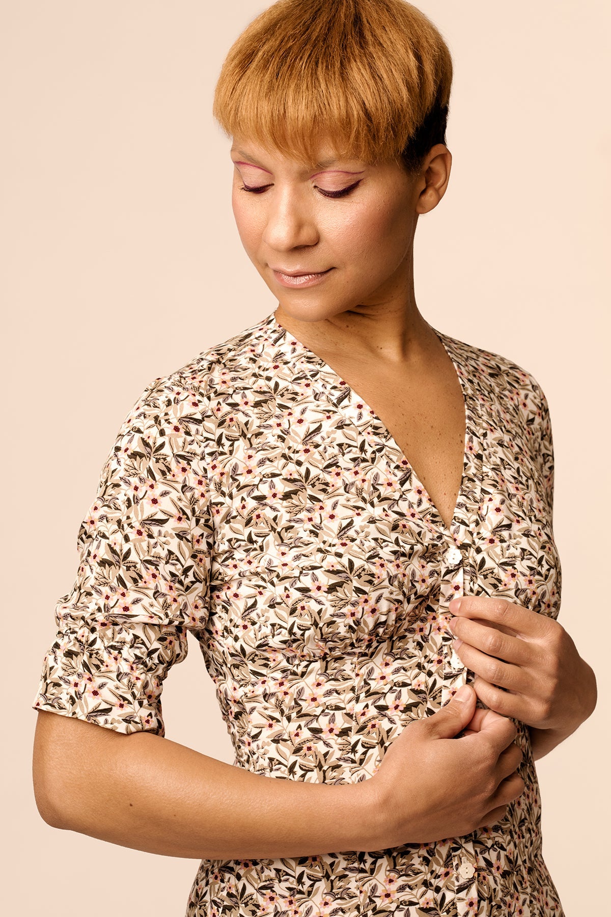 V-neck dress sewing pattern