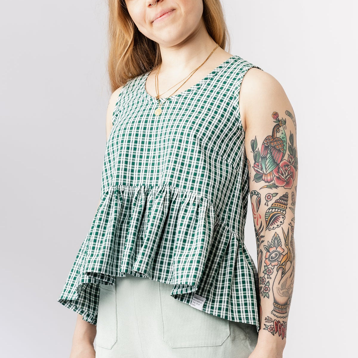 Top with uneven hem sewing pattern