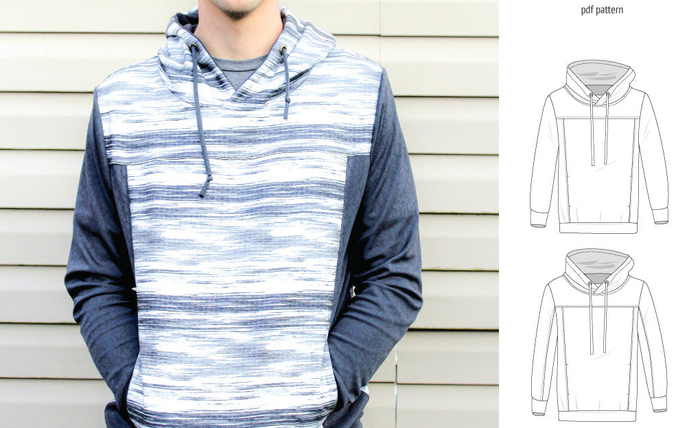 Apollo knit colorblocked hoodie for men (PDF)