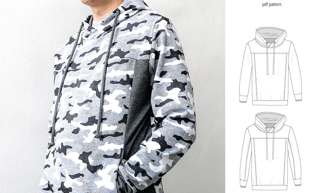 Apollo knit colorblocked hoodie for men (PDF)