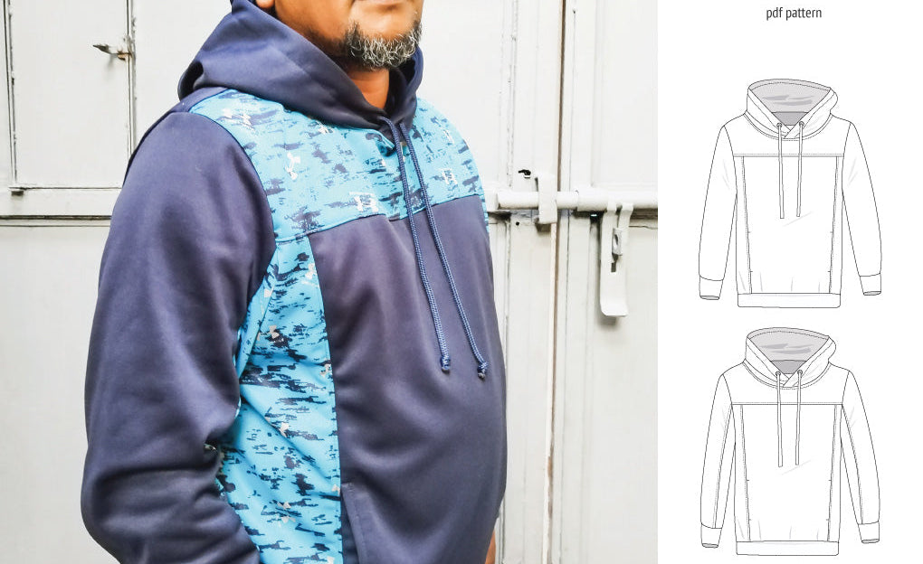 Apollo knit colorblocked hoodie for men (PDF)
