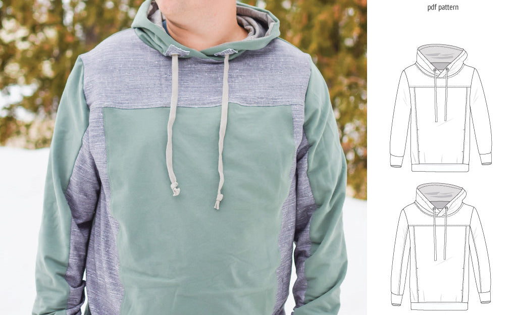 Apollo knit colorblocked hoodie for men (PDF)