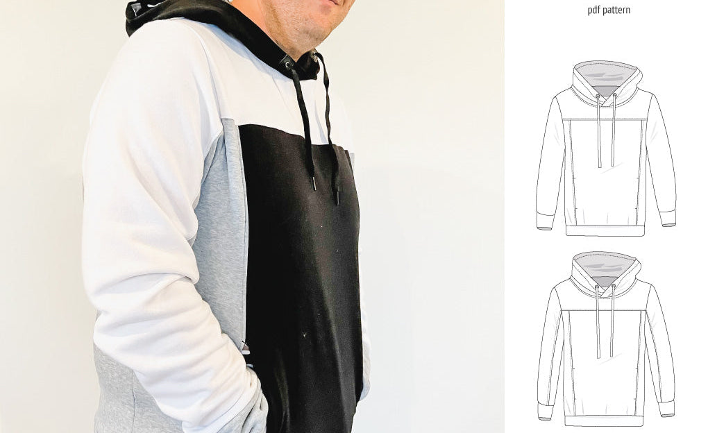 Apollo knit colorblocked hoodie for men (PDF)