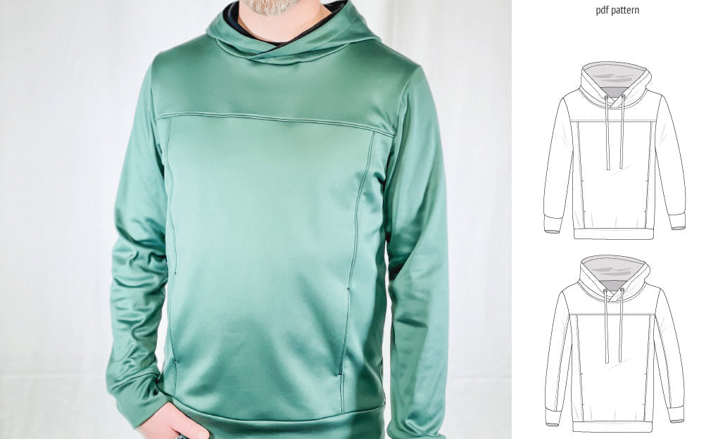Apollo knit colorblocked hoodie for men (PDF)