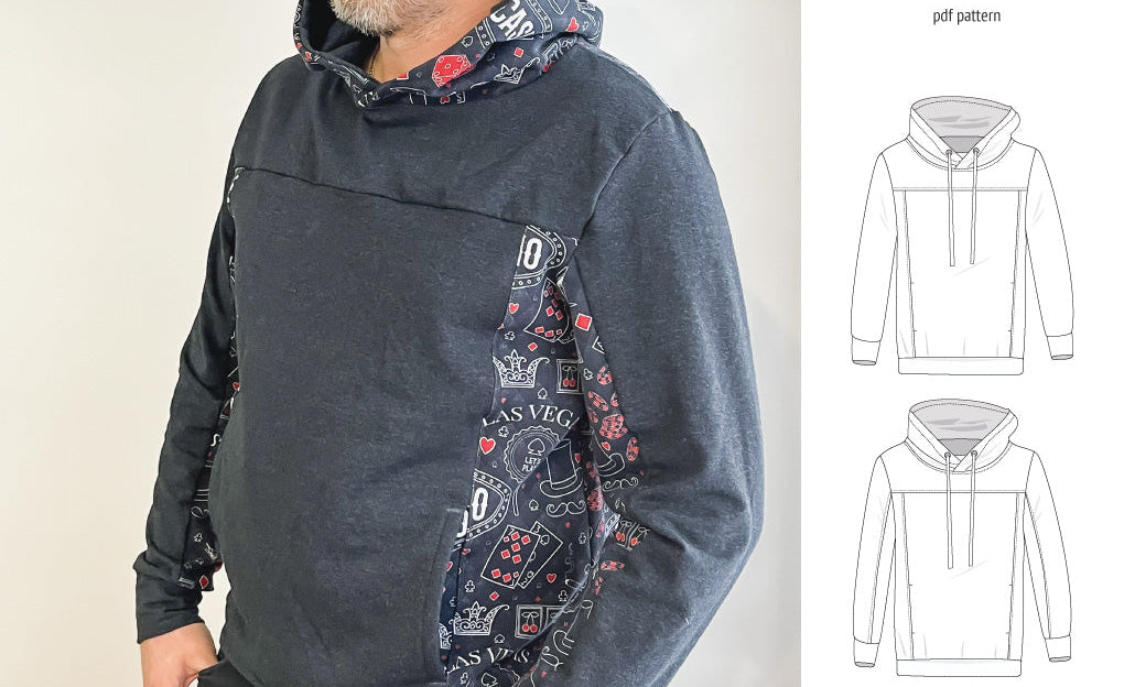 Apollo knit colorblocked hoodie for men (PDF)
