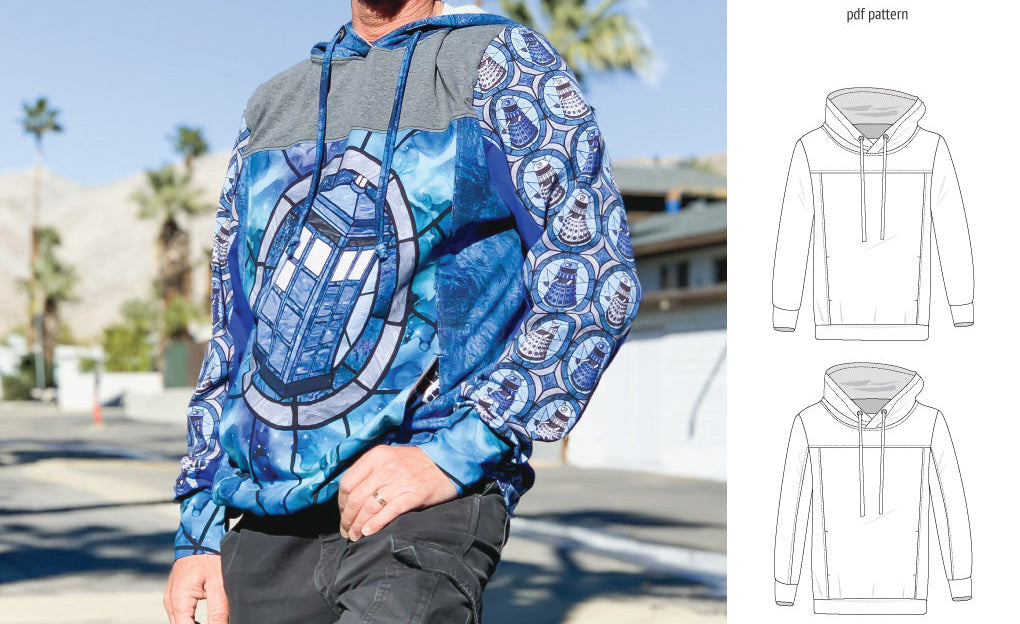Apollo knit colorblocked hoodie for men (PDF)