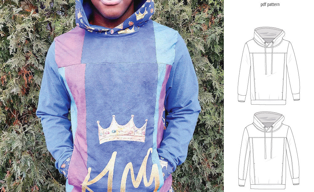 Apollo knit colorblocked hoodie for men (PDF)