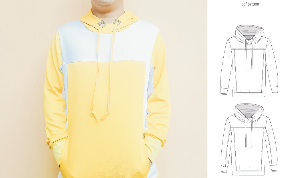 Apollo knit colorblocked hoodie for men (PDF)