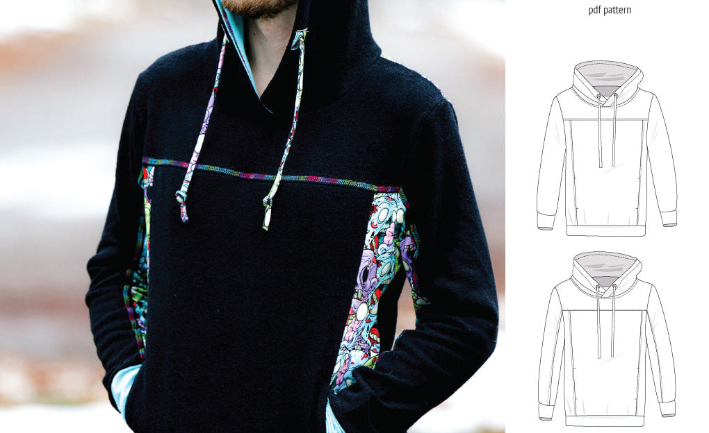 Apollo knit colorblocked hoodie for men (PDF)