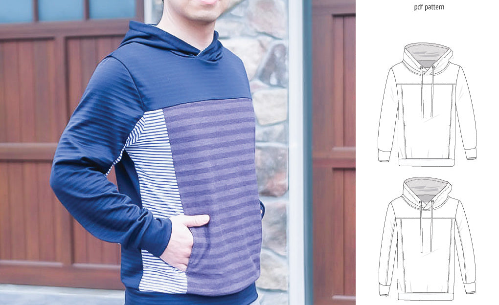 Apollo knit colorblocked hoodie for men (PDF)
