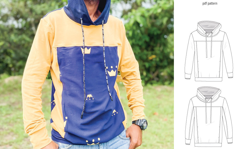 Apollo knit colorblocked hoodie for men (PDF)