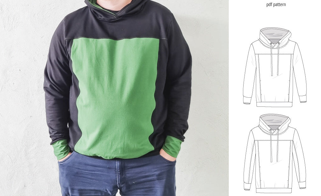 Apollo knit colorblocked hoodie for men (PDF)