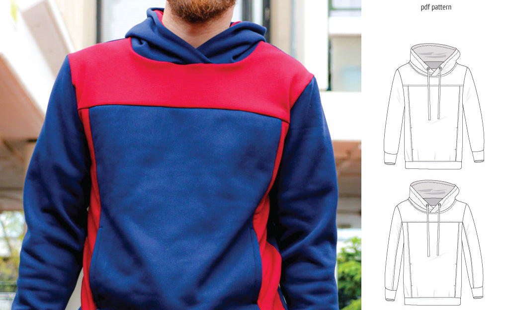 Apollo knit colorblocked hoodie for men (PDF)