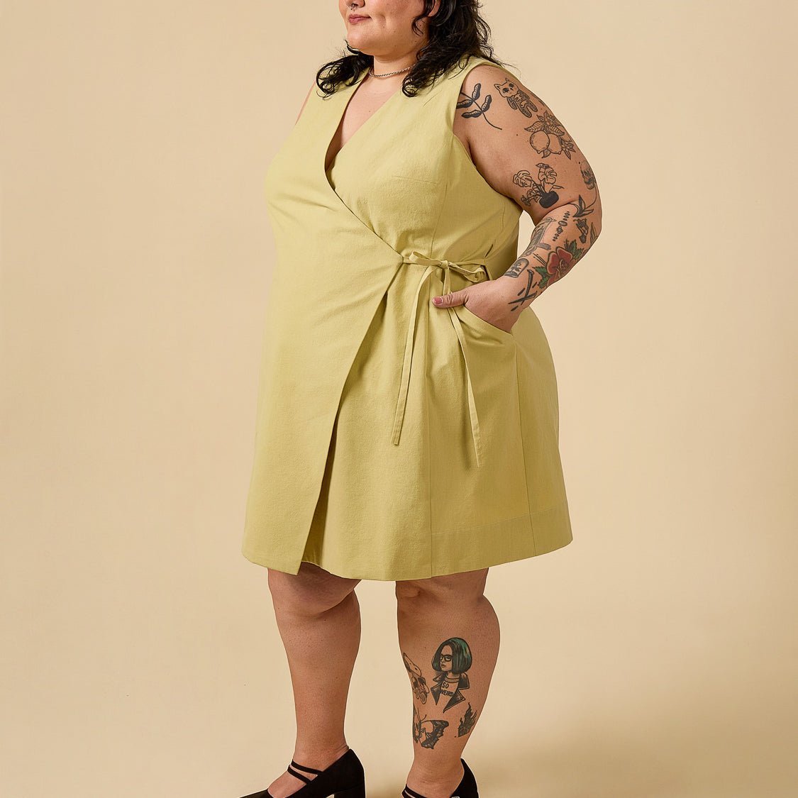 Aylin Wrap Dress + Vest