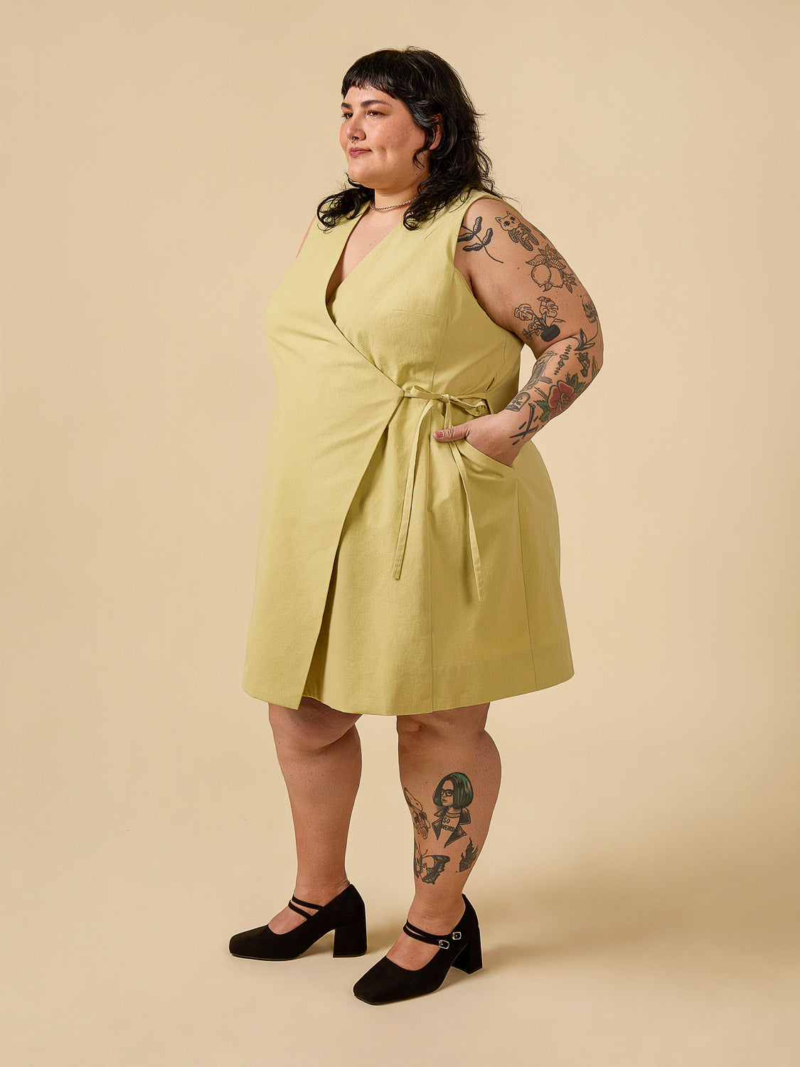 Aylin Wrap Dress + Vest