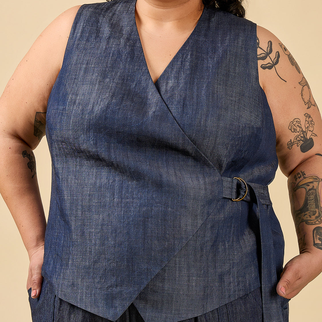 Aylin Wrap Dress + Vest