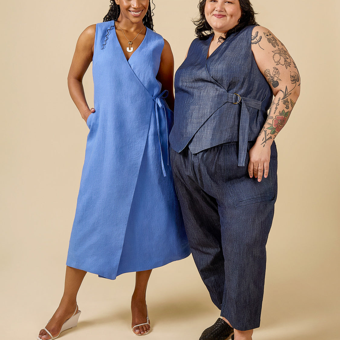 Aylin Wrap Dress + Vest