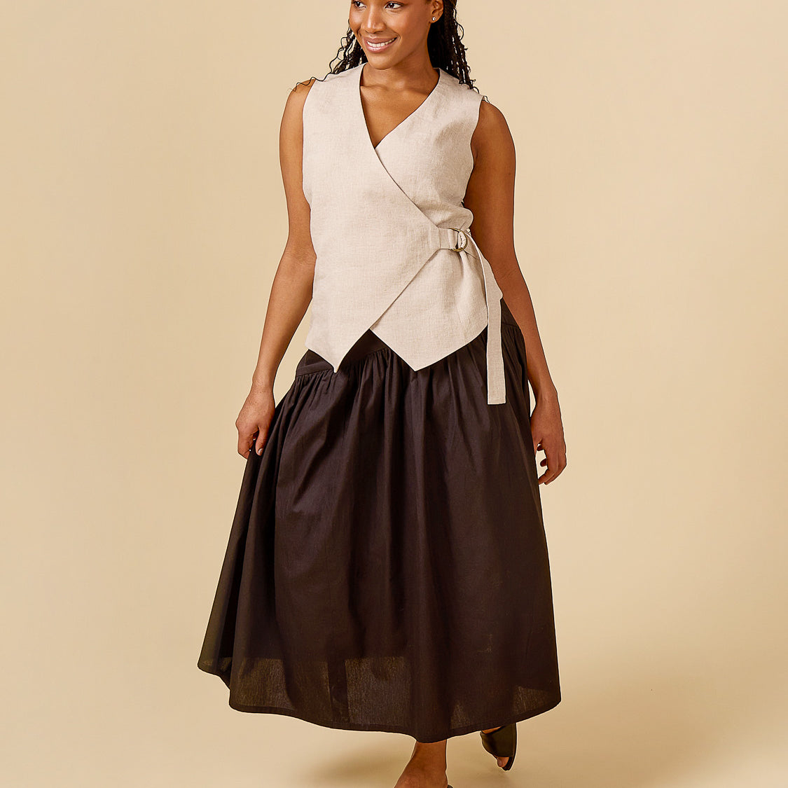 Aylin Wrap Dress + Vest