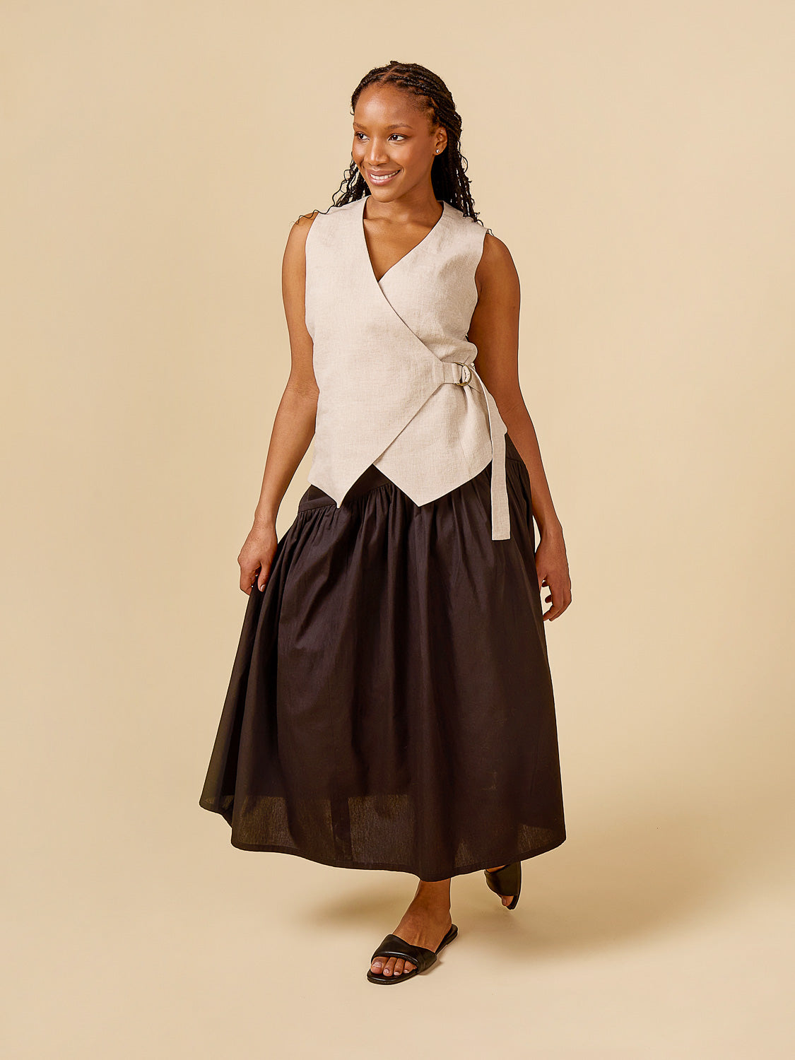 Aylin Wrap Dress + Vest