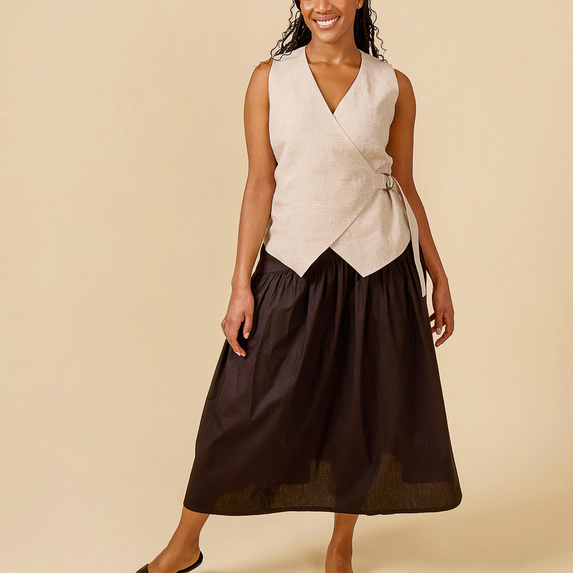 Aylin Wrap Dress + Vest