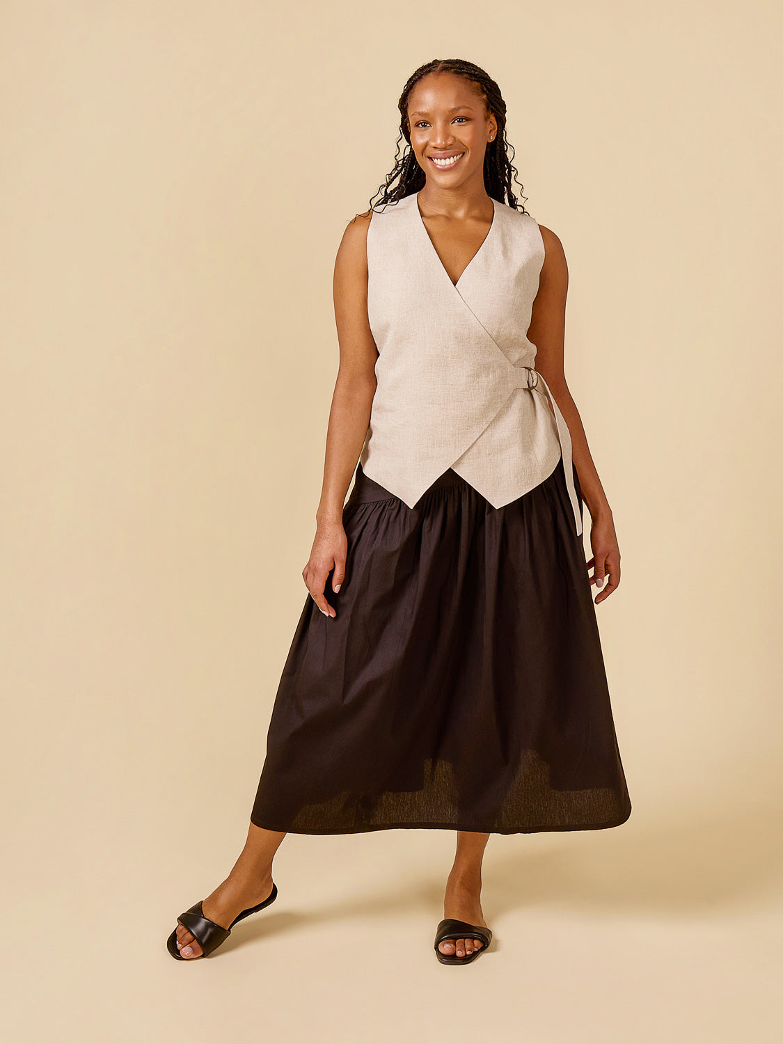 Aylin Wrap Dress + Vest