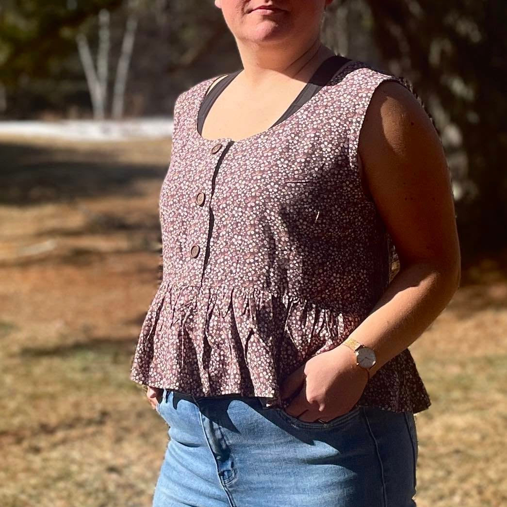 Bloom Button Top and Dress Sewing Pattern