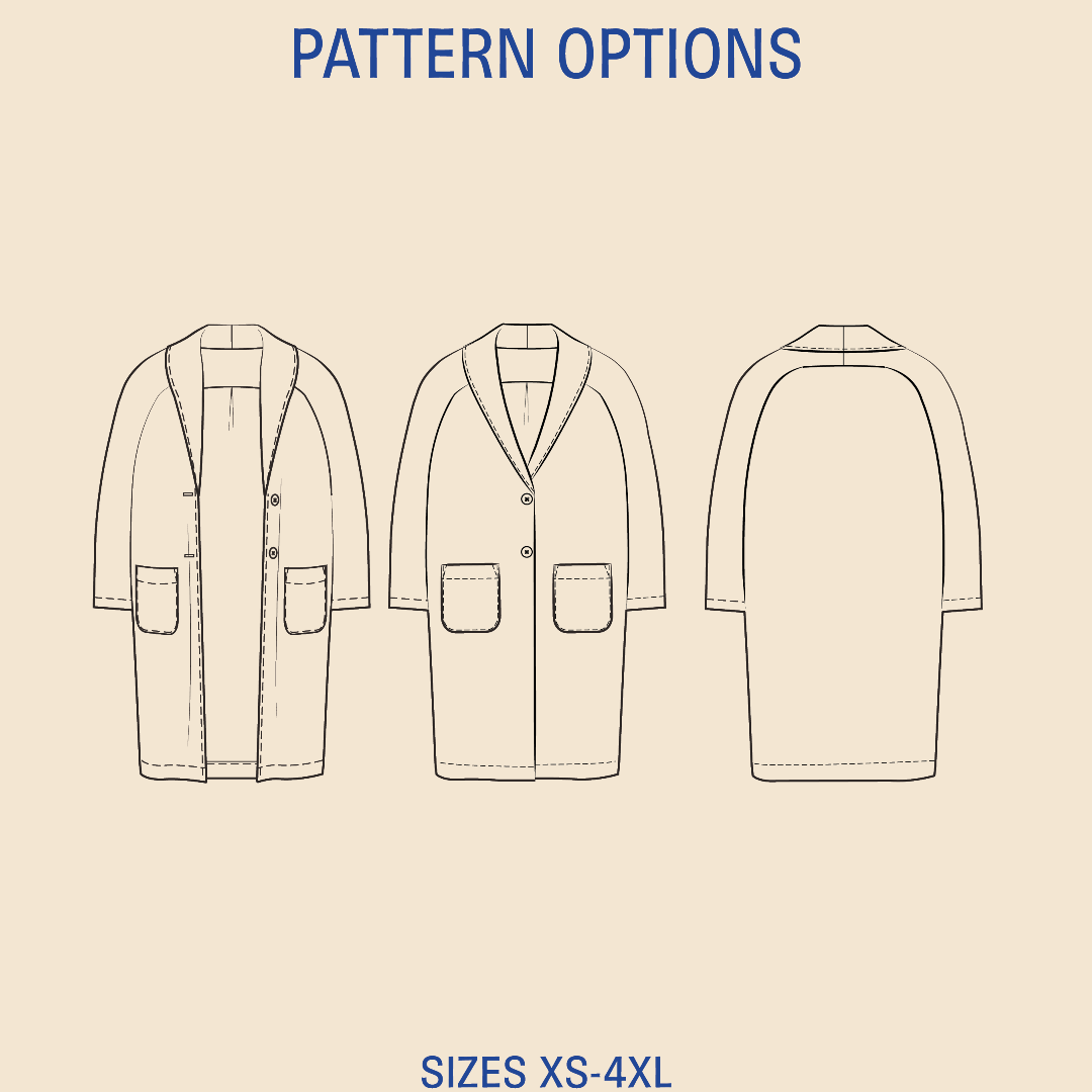 Cocoon Coat Pattern options