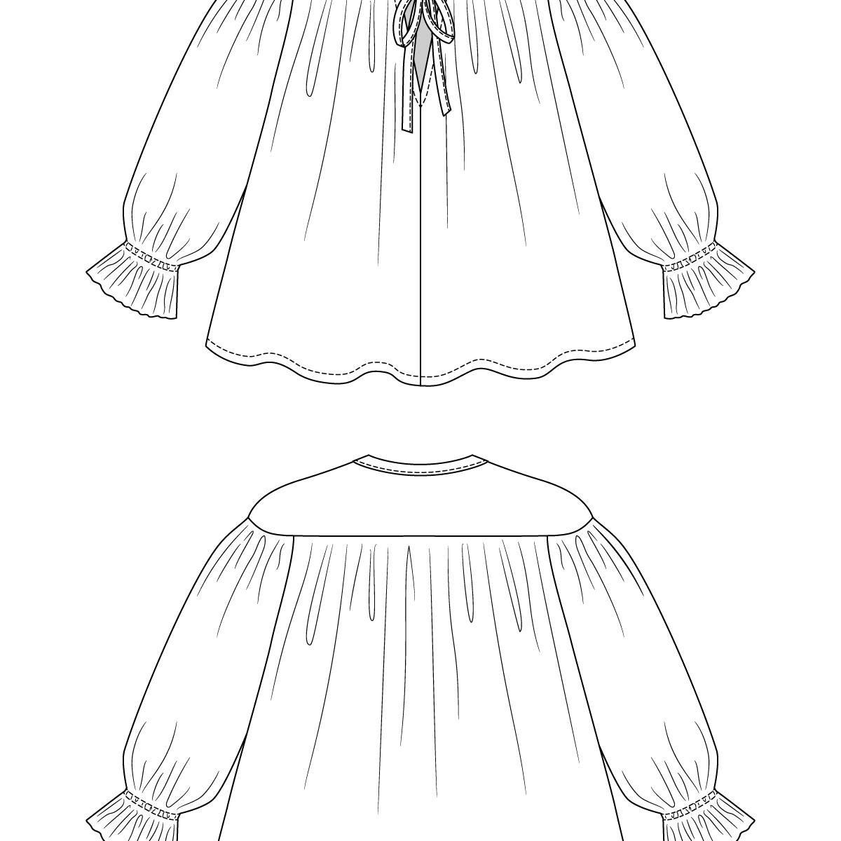 LIIA gathered blouse