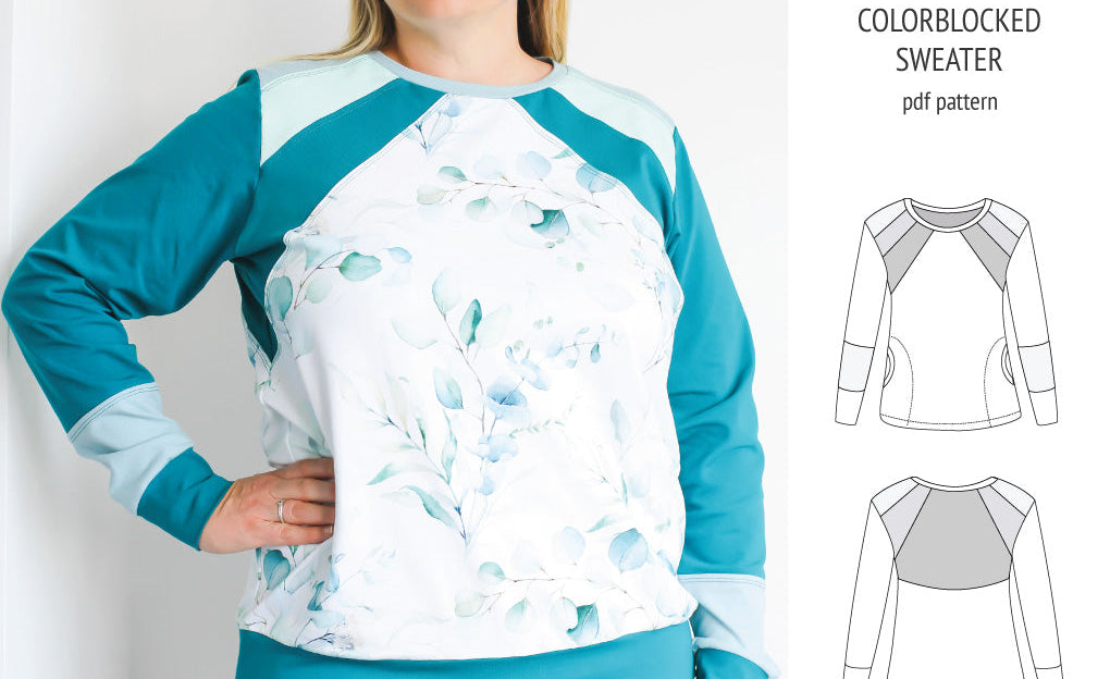 Linnea colorblocked sweater (PDF)