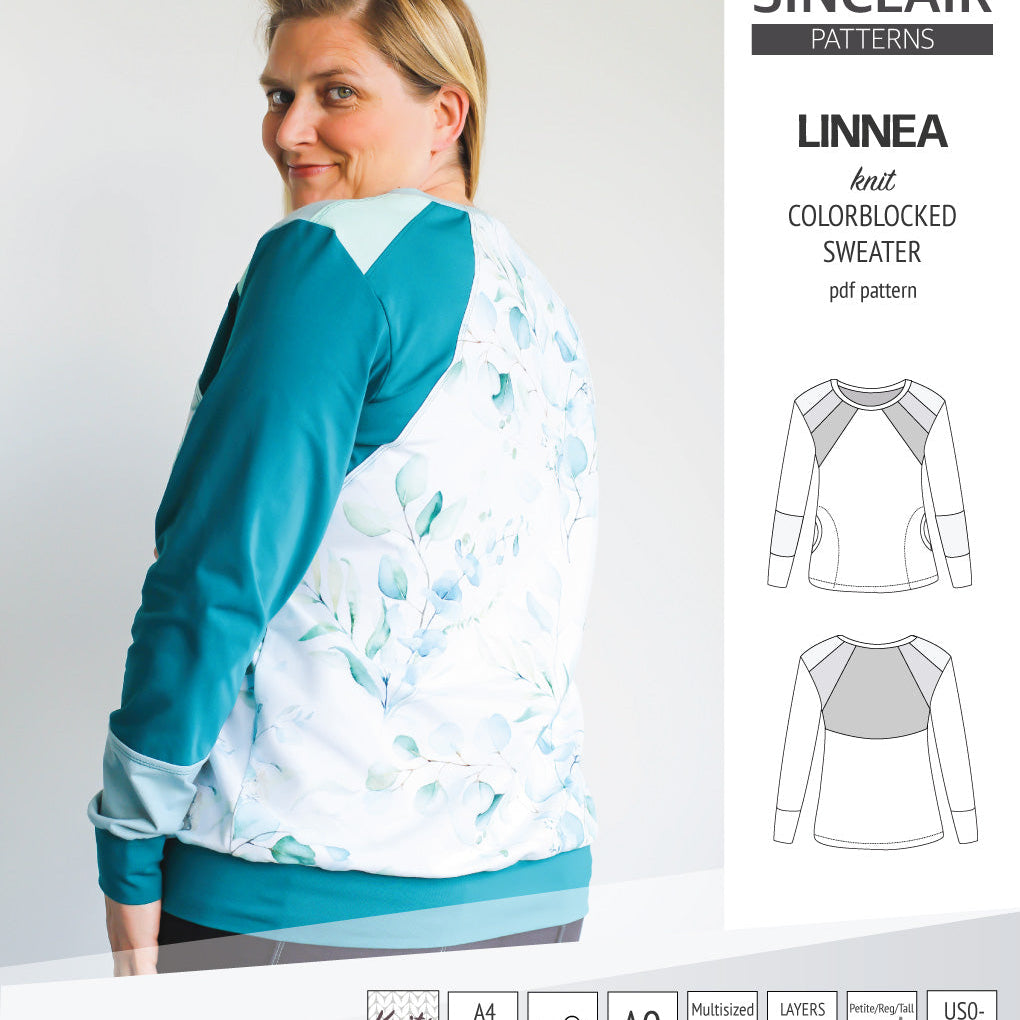 Linnea colorblocked sweater (PDF)