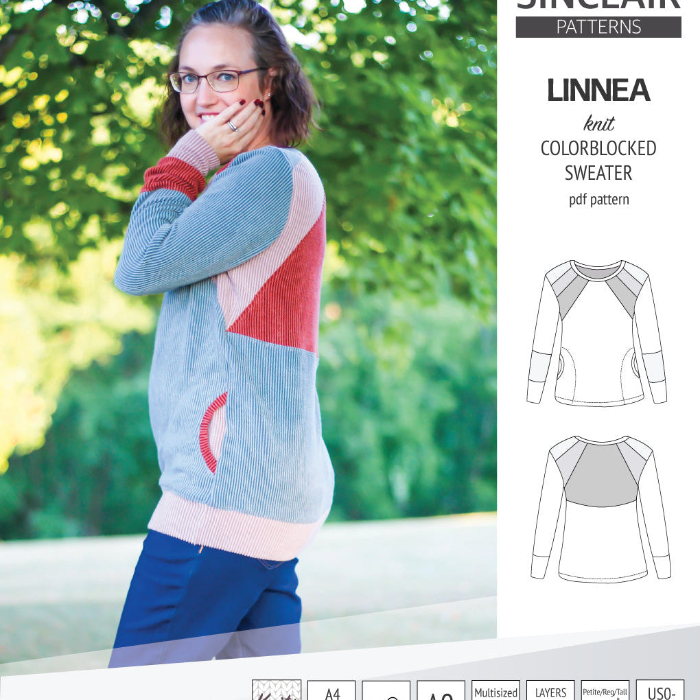 Linnea colorblocked sweater (PDF)