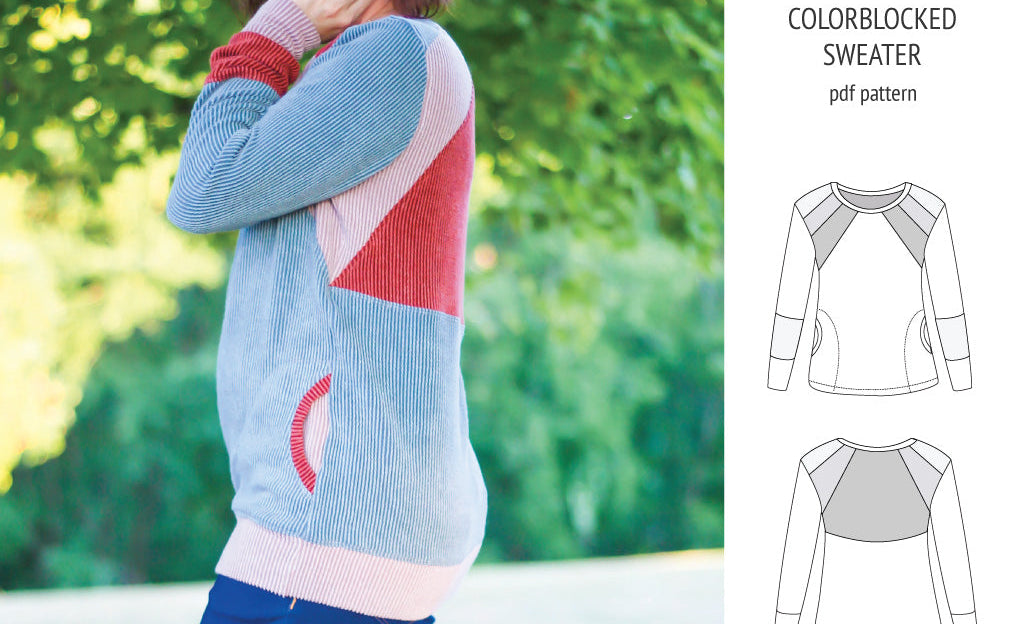 Linnea colorblocked sweater (PDF)