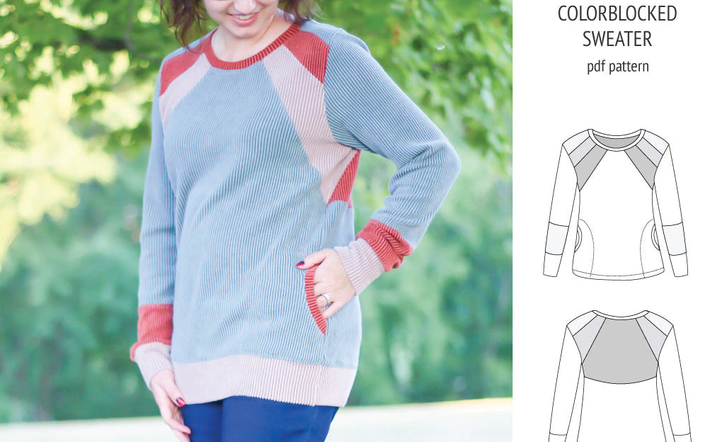 Linnea colorblocked sweater (PDF)