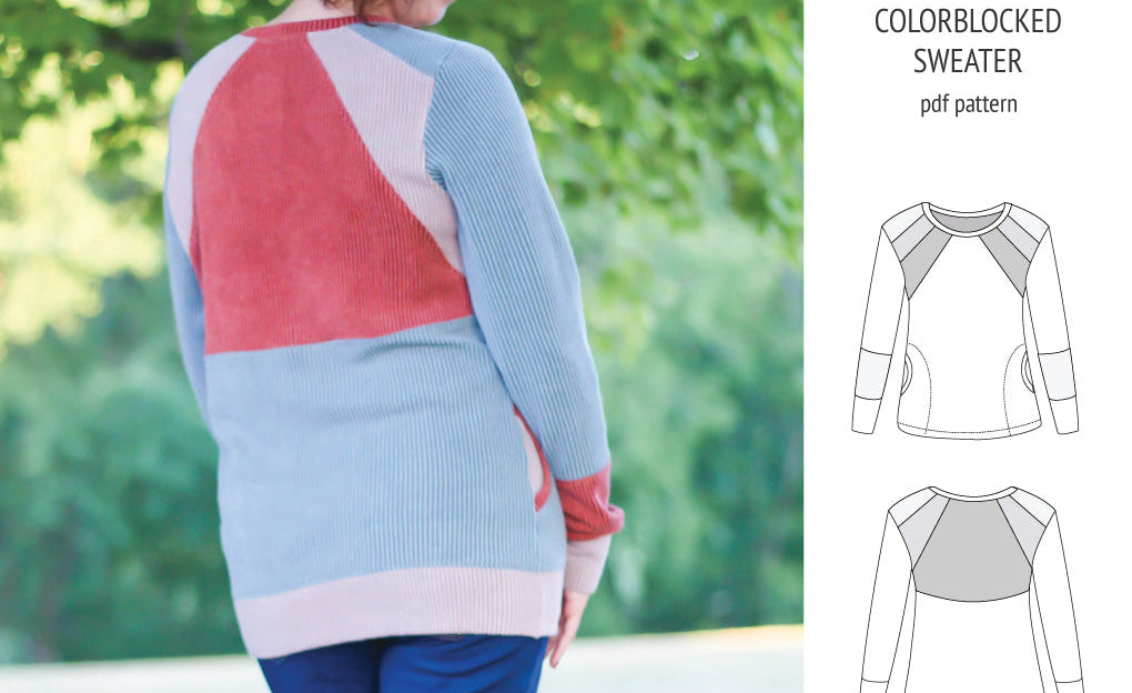 Linnea colorblocked sweater (PDF)