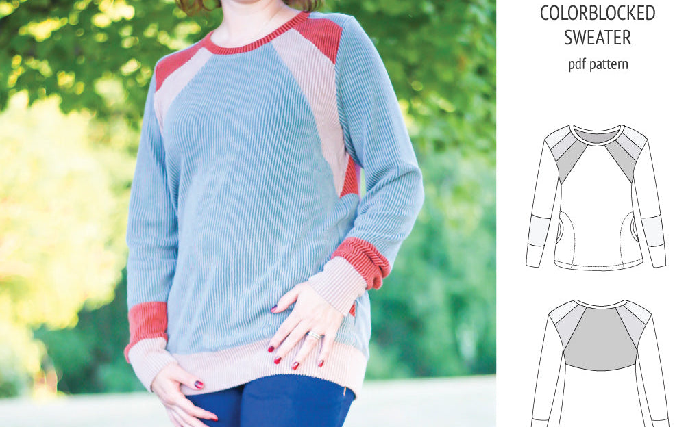Linnea colorblocked sweater (PDF)