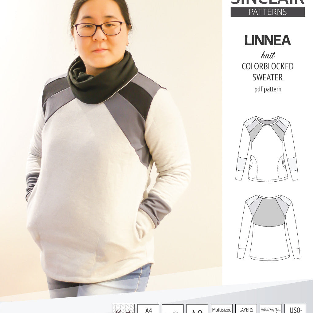 Linnea colorblocked sweater (PDF)