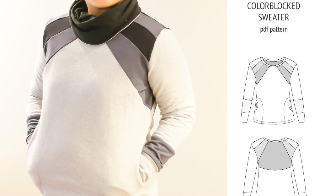 Linnea colorblocked sweater (PDF)