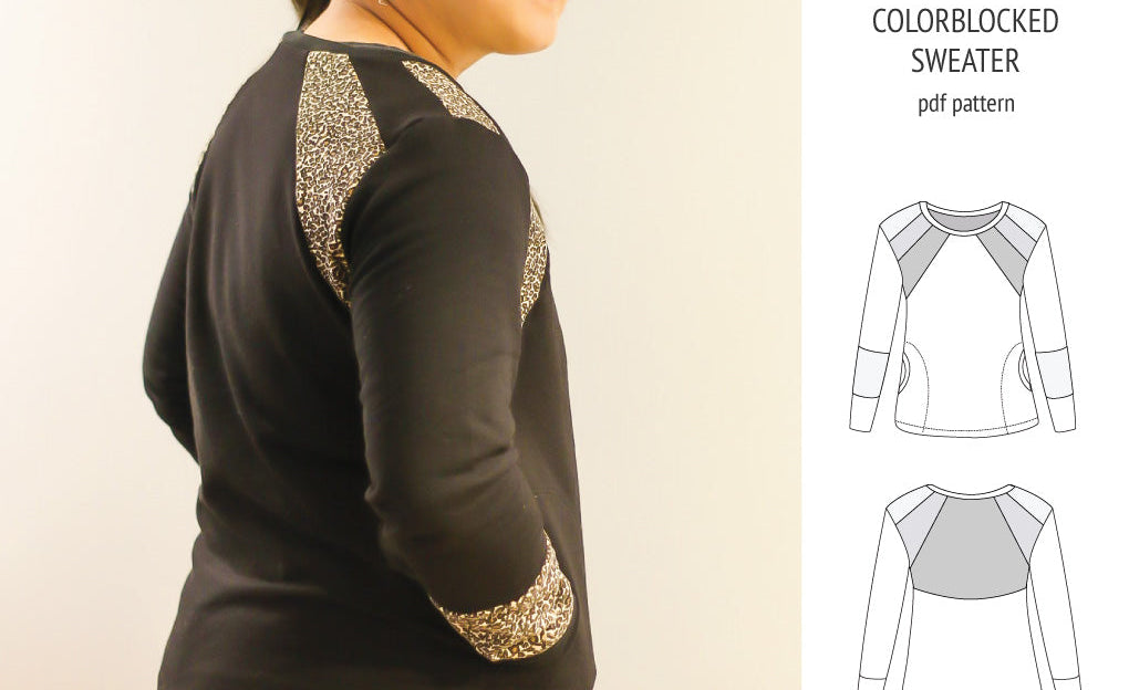 Linnea colorblocked sweater (PDF)