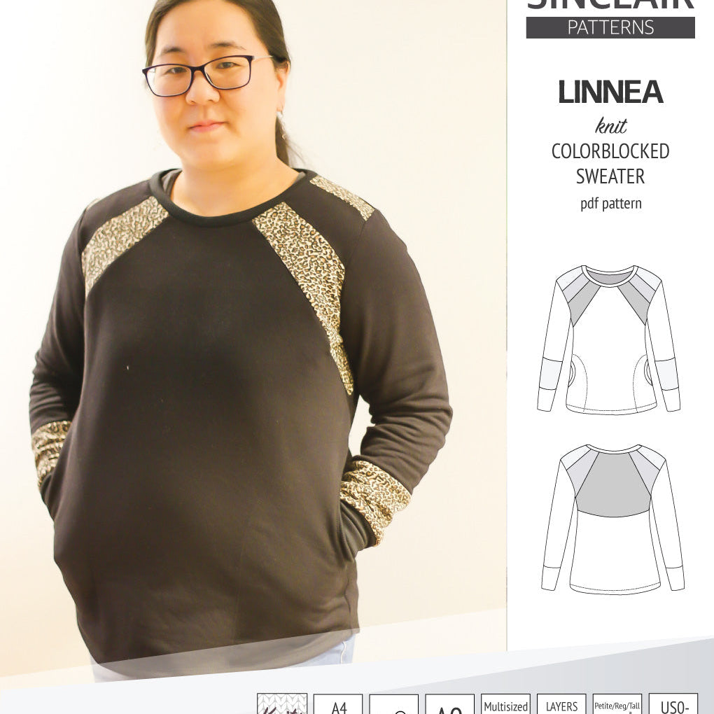 Linnea colorblocked sweater (PDF)